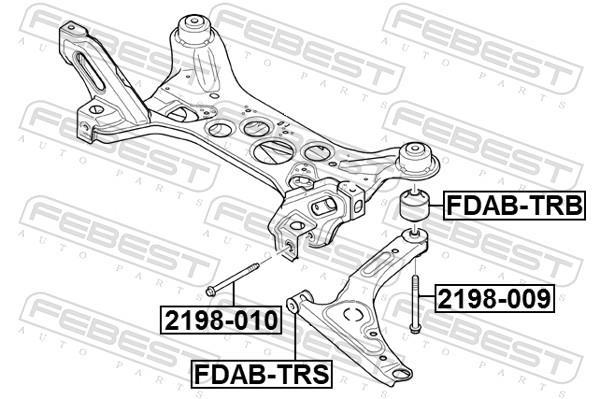 Suspensão, braço oscilante FEBEST ref. FDAB-TRB