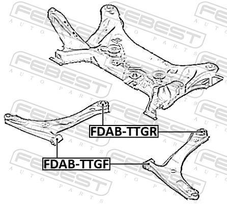 Suspensão, braço oscilante FEBEST ref. FDAB-TTGR