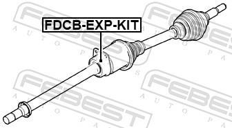 Palier, arbre moteur FEBEST ref. FDCB-EXP-KIT