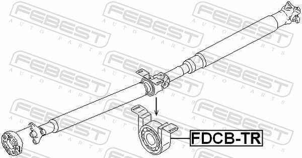 Palier, palier central d'arbre de transmission FEBEST FDCB-TR