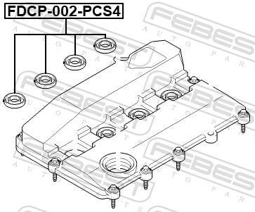 Bague d'étanchéité, porte-injecteur FEBEST FDCP-002-PCS4