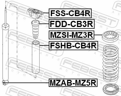 Amortisseurs FEBEST ref. FDD-CB3R