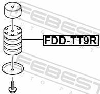 Butée du ressort à lame, ressort additionnel FEBEST FDD-TT9R