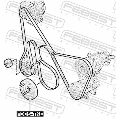 Polea, cigüeñal FEBEST ref. FDDS-TKE