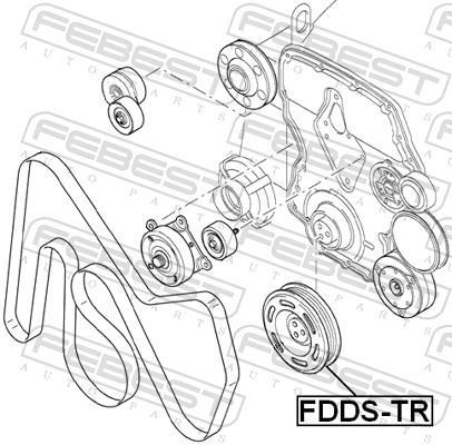 Poulie damper (Poulie de vilebrequin) FEBEST FDDS-TR
