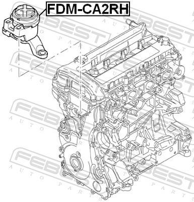 Support moteur (Silent bloc moteur) FEBEST FDM-CA2RH