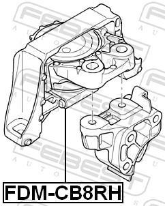 Suporte do motor FEBEST ref. FDM-CB8RH