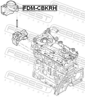 Soporte, motor FEBEST FDM-CBKRH