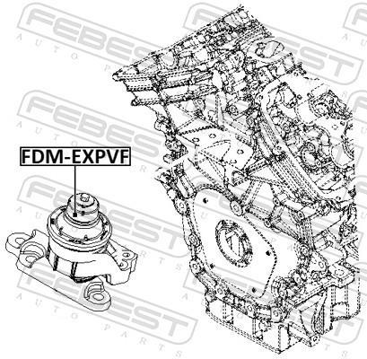 Support moteur (Silent bloc moteur) FEBEST ref. FDM-EXPVF