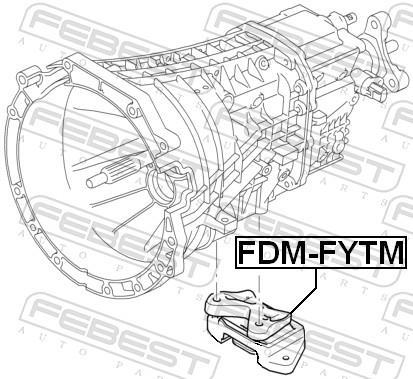 Soporte elástico de caja de cambios FEBEST ref. FDM-FYTM