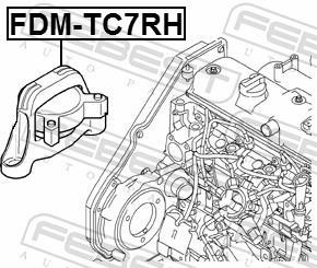 Support moteur (Silent bloc moteur) FEBEST ref. FDM-TC7RH
