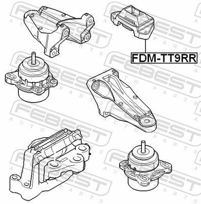 Support moteur (Silent bloc moteur) FEBEST FDM-TT9RR