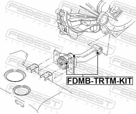 Support moteur (Silent bloc moteur) FEBEST ref. FDMB-TRTM-KIT