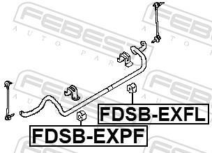 Suspension, stabilisateur FEBEST ref. FDSB-EXFL