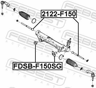 Suspension, crémaillère de direction FEBEST FDSB-F150SG