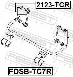 Rolamento de barra estabilizadora FEBEST ref. FDSB-TC7R