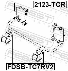 Suspension, stabilisateur FEBEST ref. FDSB-TC7RV2