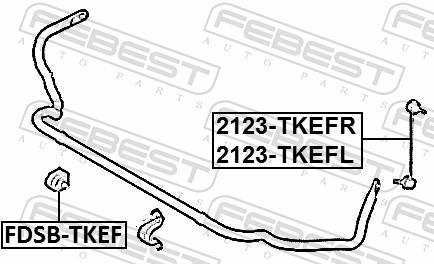 Suspension, stabilisateur FEBEST FDSB-TKEF