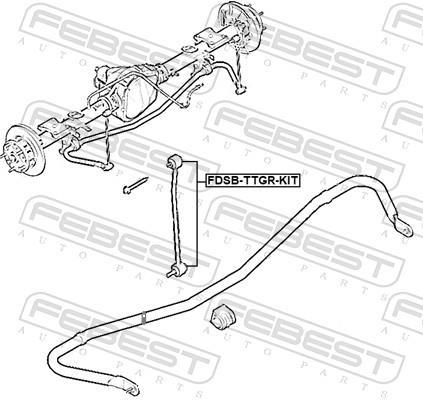 Silent bloc de suspension FEBEST ref. FDSB-TTGR-KIT