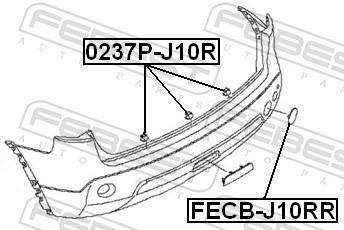 Capuchon, crochet de remorquage FEBEST ref. FECB-J10RR