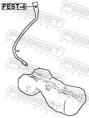 Raccord de remplissage, réservoir de carburant FEBEST ref. FEST-4
