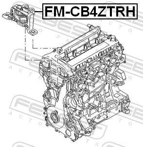 Support moteur (Silent bloc moteur) FEBEST FM-CB4ZTRH