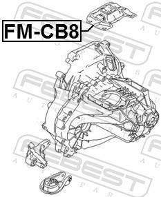 Support moteur (Silent bloc moteur) FEBEST ref. FM-CB8