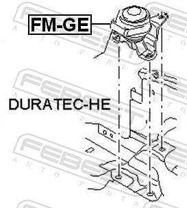 Support moteur (Silent bloc moteur) FEBEST FM-GE