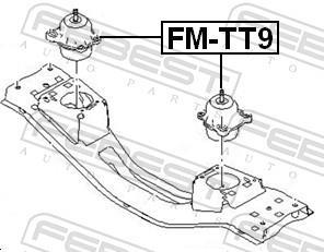 Support moteur (Silent bloc moteur) FEBEST FM-TT9
