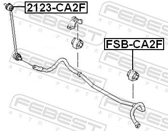 Suspension, stabilisateur FEBEST FSB-CA2F