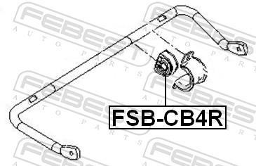 Rolamento de barra estabilizadora FEBEST ref. FSB-CB4R