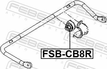Rolamento de barra estabilizadora FEBEST ref. FSB-CB8R