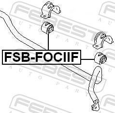 Suspension, stabilisateur FEBEST FSB-FOCIIF