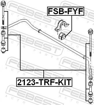 Soporte, estabilizador FEBEST ref. FSB-FYF