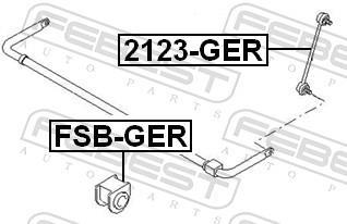 Rolamento de barra estabilizadora FEBEST ref. FSB-GER