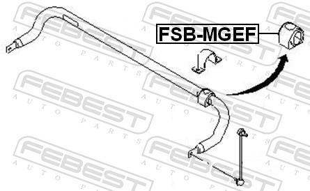 Rolamento de barra estabilizadora FEBEST ref. FSB-MGEF