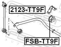 Rolamento de barra estabilizadora FEBEST ref. FSB-TT9F