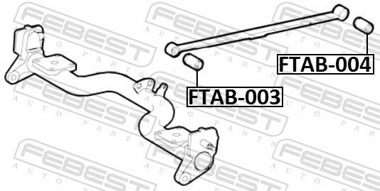 Coussinet de palier, ressort à lames FEBEST ref. FTAB-004