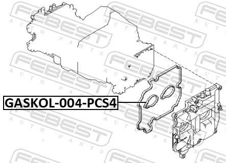 Junta de vela de ignição FEBEST ref. GASKOL-004-PCS4