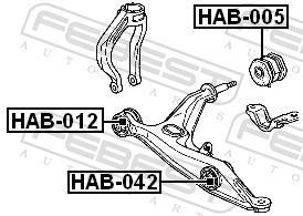Suspensão, braço oscilante FEBEST ref. HAB-005