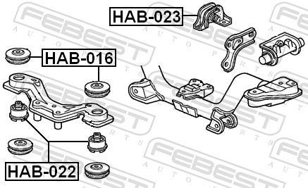 Cojinetes, diferencial FEBEST ref. HAB-016