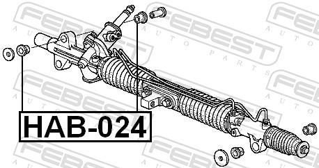Suspension, crémaillère de direction FEBEST ref. HAB-024