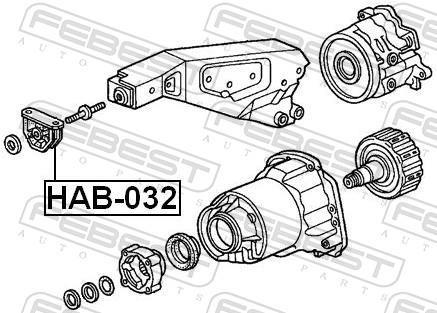 Cojinetes, diferencial FEBEST ref. HAB-032