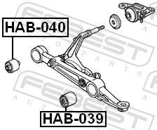 Silent bloc de suspension FEBEST HAB-039