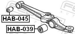 Silent bloc de suspension FEBEST HAB-045