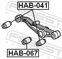 Silent bloc de suspension FEBEST ref. HAB-067
