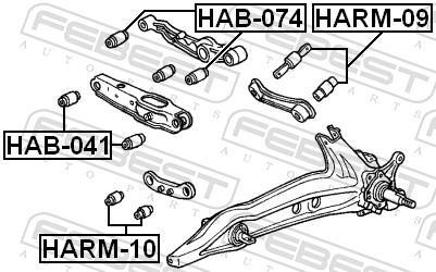 Silent bloc de suspension FEBEST ref. HAB-074