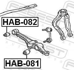 Silent bloc de suspension FEBEST ref. HAB-081