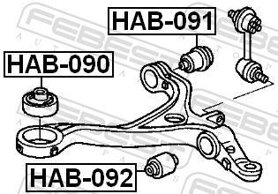 Silent bloc de suspension FEBEST ref. HAB-091