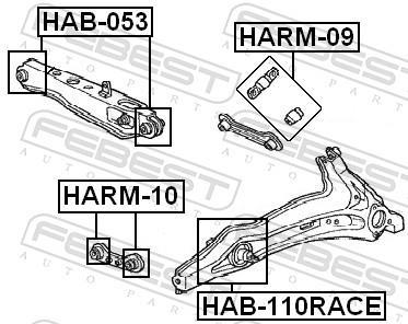 Silentblock de Suspensión FEBEST ref. HAB-110RACE